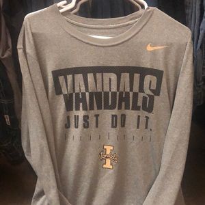Mens Idaho Vandal Nike Dri fit long sleeve Tshirt
